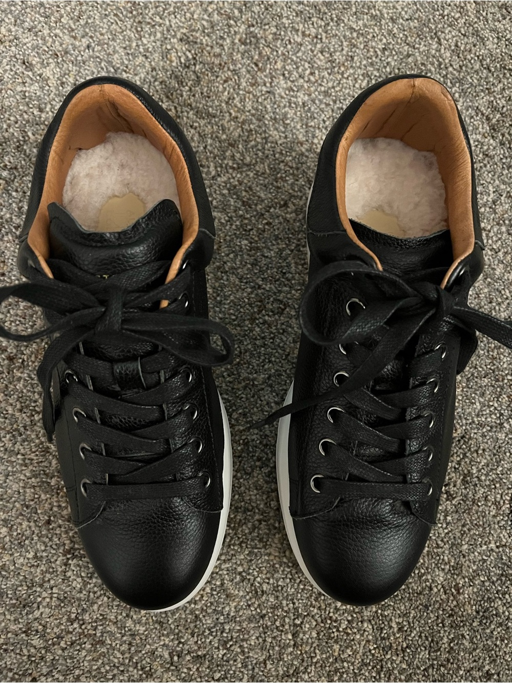 Australia Luxe black leather sneakers